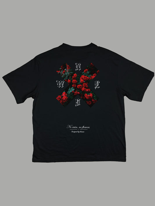 Remera Oversize "Red Flower"